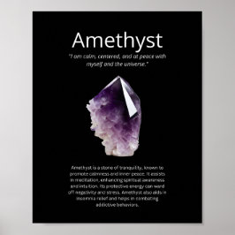 Poster Ametist Crystal Stone Significa