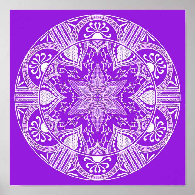 Poster Ametyst Mandala (Frente)