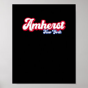 Poster Amherst Nova York Ny Roteiro Retro 716 Western Nov