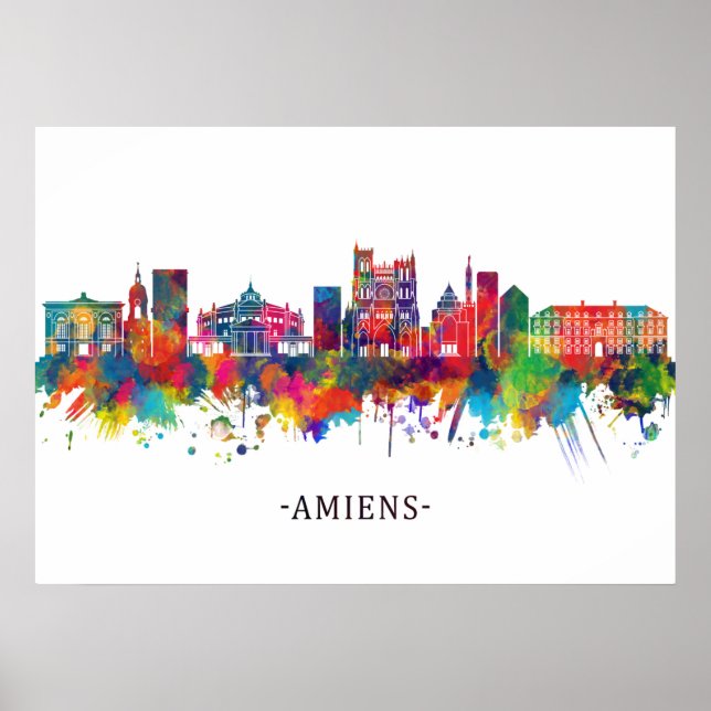 Poster Amiens France Skyline (Frente)