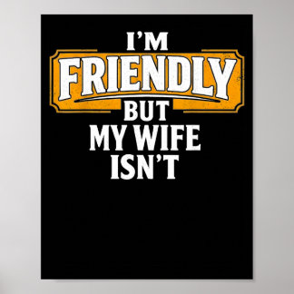 Poster Amigável, Mas a Esposa Não é Não Toque Marido Engr