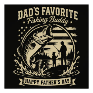 Póster Amigo de pesca do papai