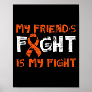 Poster Amigo luta minha luta contra a leucemia Cancer no