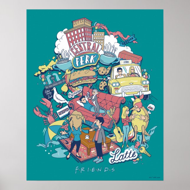 Poster AMIGOS™ | Colagem de Cartoons (Frente)