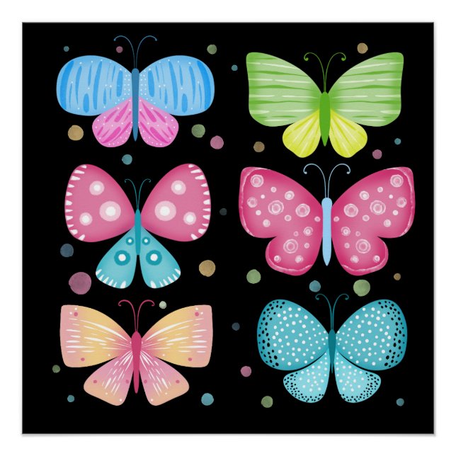 Póster Amigos Coloridos do Flutter (Frente)