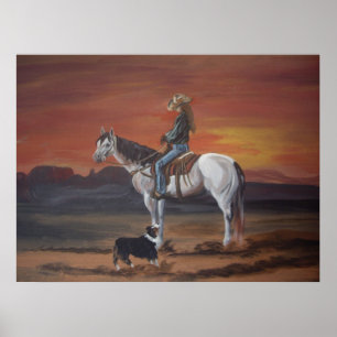 Póster Amigos Compartilhando um Sunset