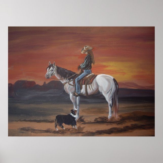 Póster Amigos Compartilhando um Sunset (Frente)