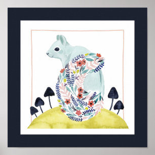 Poster Amigos de Clementine  Esquilo de arte popular