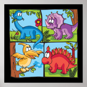 Póster Amigos Dino