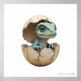 Poster Amigos Dinossauros - Conjunto de Arte de Muro de E