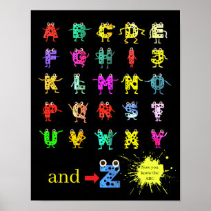 Poster Amigos do Alfabeto ABC Divertido
