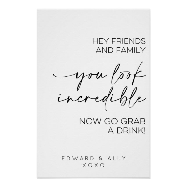 Póster Amigos E Família, Você Está Incrível (Frente)