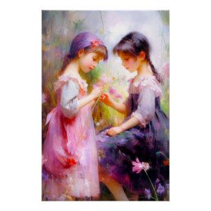 Póster Amigos e Flores