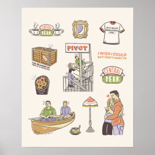 Poster AMIGOS™   Ícones de desenho animado