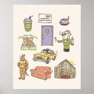 Poster AMIGOS™   Ícones de desenho gráfico