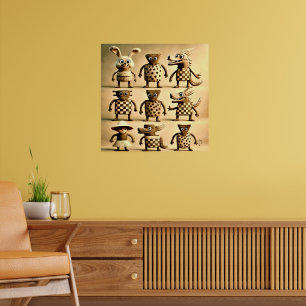 Poster Amigos ímpares - Família de Criações de Pontos e V