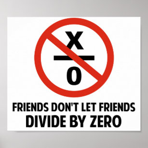 Póster Amigos Não Dividem por Zero