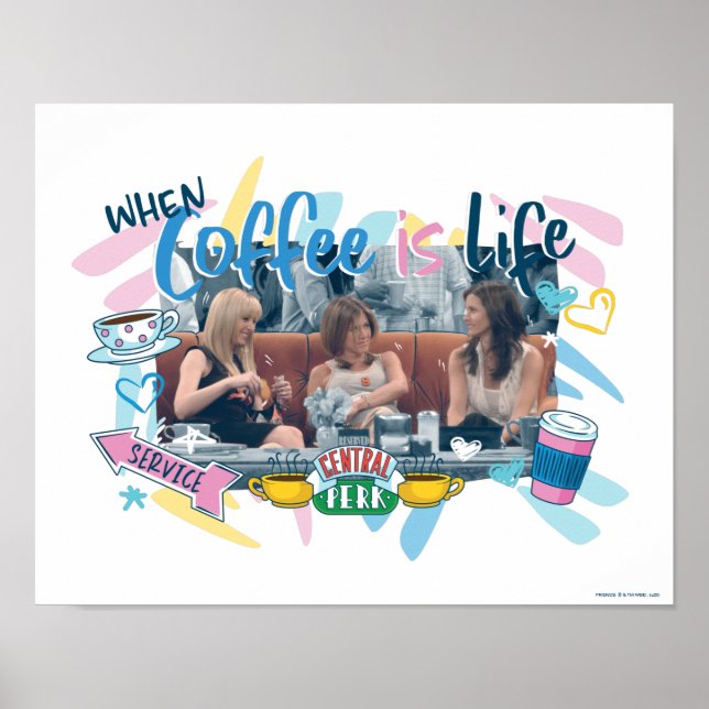 Poster AMIGOS™ | Quando o café é vida (Frente)