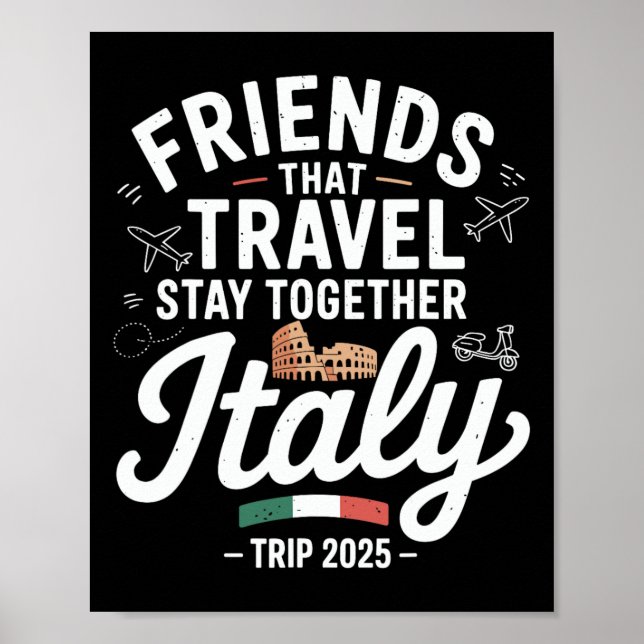 Poster Amigos Que Viajam Juntos Itália 2025 C (Frente)