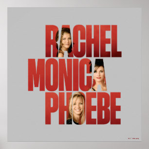Poster AMIGOS™ Rachel, Monica e Phoebe