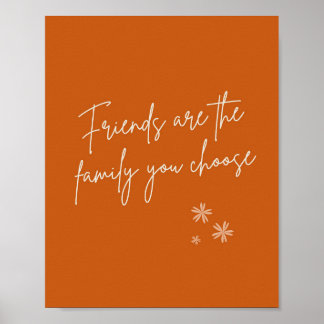 Poster Amigos são uma citação positiva da família