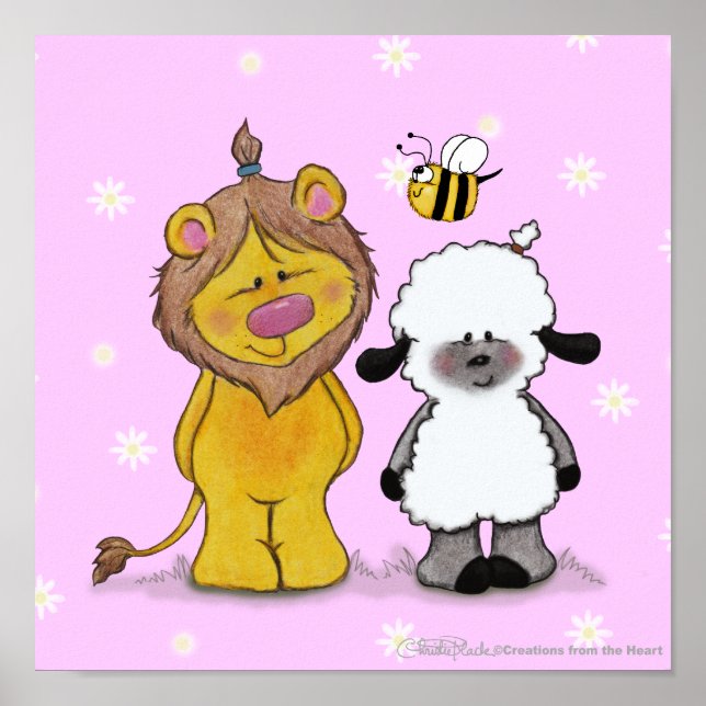 Póster Amigos Verdadeiros de Leão e Lambe (Frente)