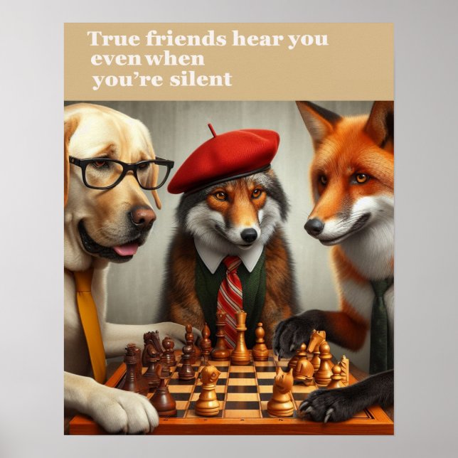 Poster Amigos verdadeiros o entendem sem falar (Frente)