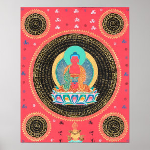 Poster Amitabha Buddha Thangka