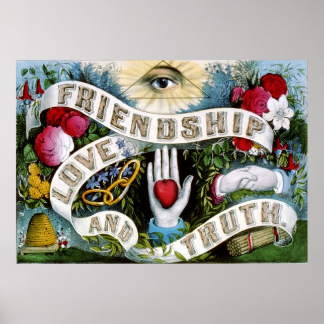Poster Amizade Amor e Verdade (Frente)