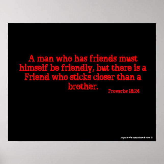 Póster Amizade cristã (Frente)