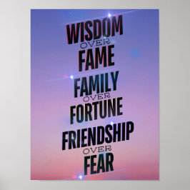 Poster Amizade da Família Sabedoria - Inspiração