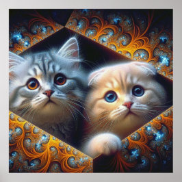 Poster Amizade em Quadros Fratos: Uma Arte Incrível