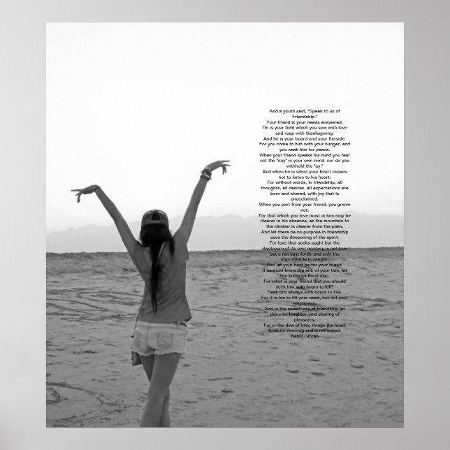 Póster Amizade por Kahlil Gibraltar (Frente)