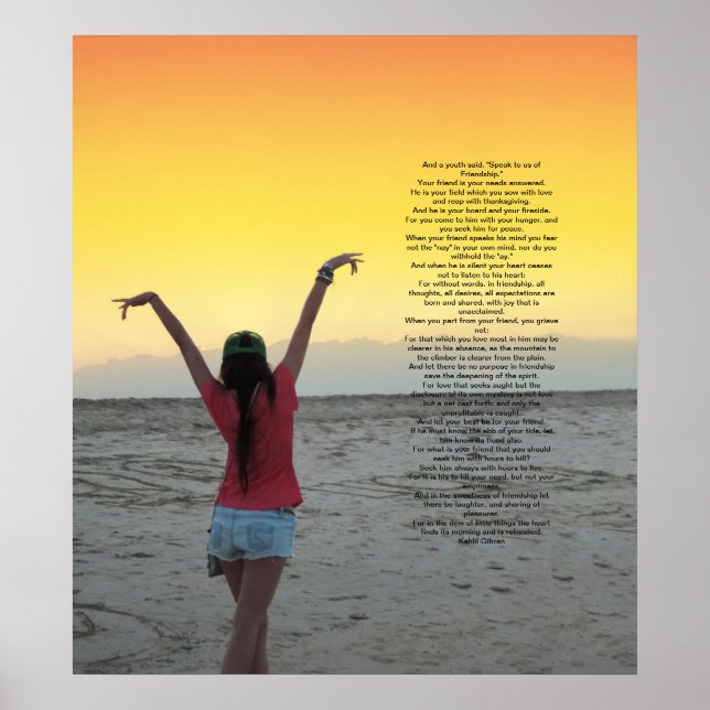 Póster Amizade por Kahlil Gibraltar (Frente)