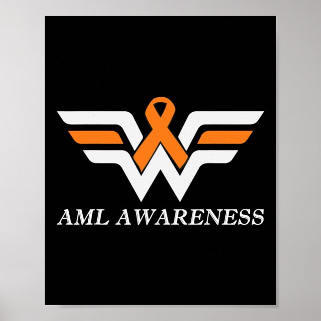 Poster Aml Warrior, sou Fine Acute Mieloide Leukemia Awar (Frente)
