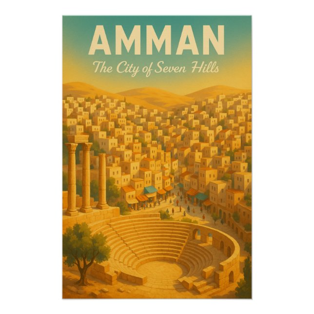 Póster AMMAN – A Cidade das Sete Colinas (Frente)