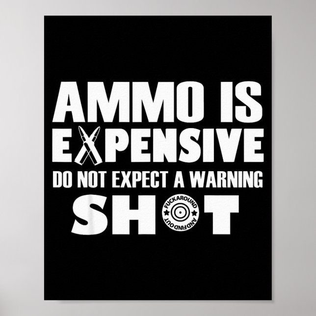 Poster Ammo Is Expensive Dont Expect A Warning Shot  (Frente)