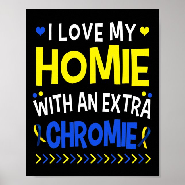 Poster Amo meu parceiro com um cromossomo extra Pai Mãe F (Frente)