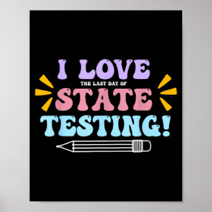Poster Amo O Último Dia de Testes Estaduais Teste de Prof