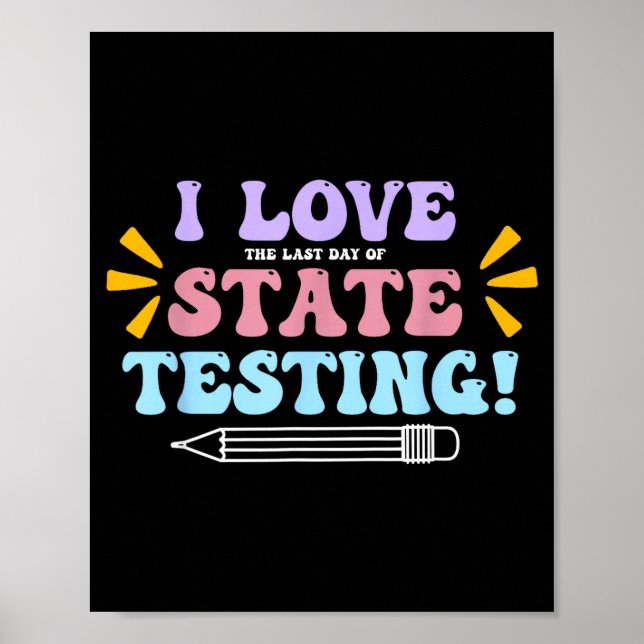 Poster Amo O Último Dia de Testes Estaduais Teste de Prof (Frente)