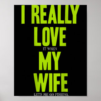 Poster Amo quando a esposa deixa ir pescar (de costas)