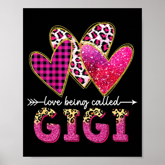 Poster Amo ser chamada gigi avó dia das mães valentine (Frente)
