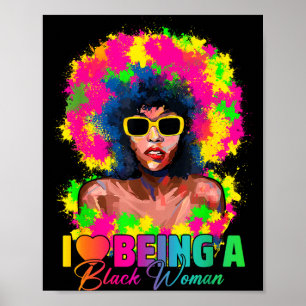 Poster Amo ser uma mulher negra engraçada história da mul