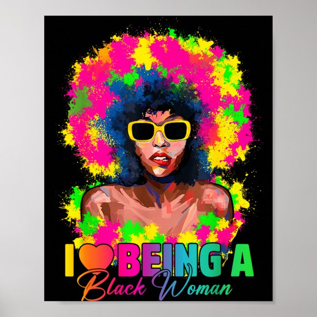 Poster Amo ser uma mulher negra engraçada história da mul (Frente)