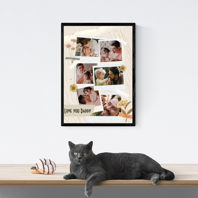 Poster Amo-Te A Colagem De Fotografias De Pai (Criador carregado)