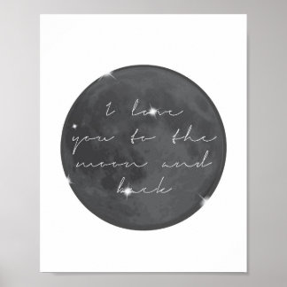 Poster Amo-Te À Lua E Volta