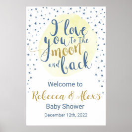 Poster Amo-te ao sinal de boas-vindas da Lua e Volta