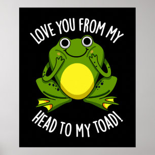 Poster Amo-Te Da Minha Cabeça Ao Meu Tapete Escuro BG