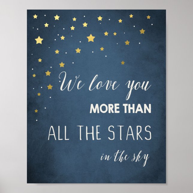 Póster Amo-te mais do que todas as estrelas. (Frente)