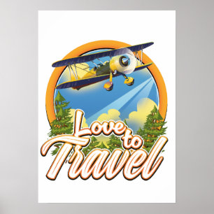 Poster Amo Viajar
